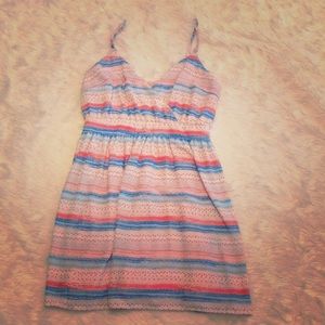 BCNU Spaghetti Strap Top Size Medium Pink Blue